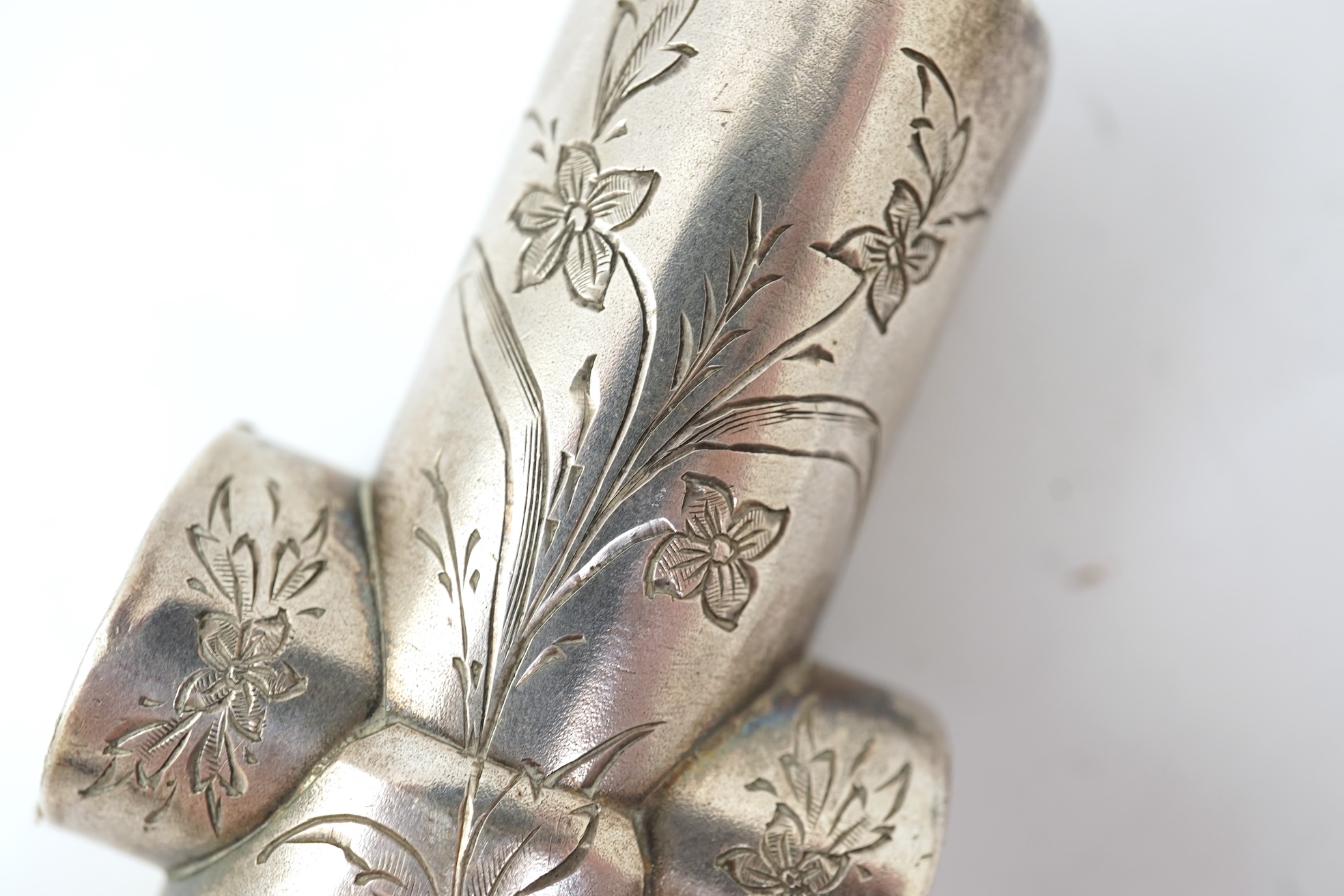 A late 19th/early 20th century Russian 84 zolotnik silver coin case